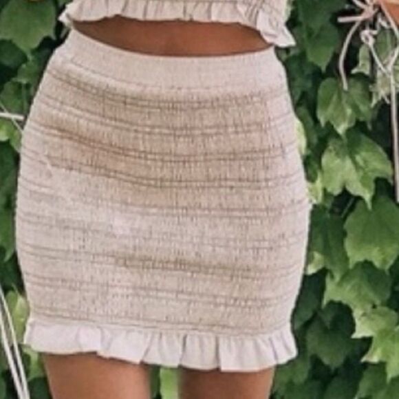 Storia Dresses & Skirts - Storia women’s smock floral, striped mini skirt, size small ￼different coloring